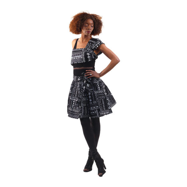 About African Print Mini Skirt AA