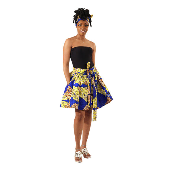 African Print Mini Skirt E