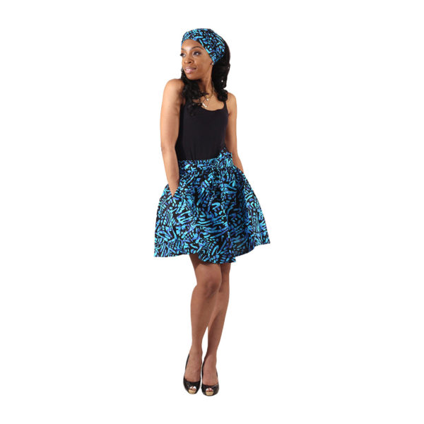 African Print Mini Skirt T