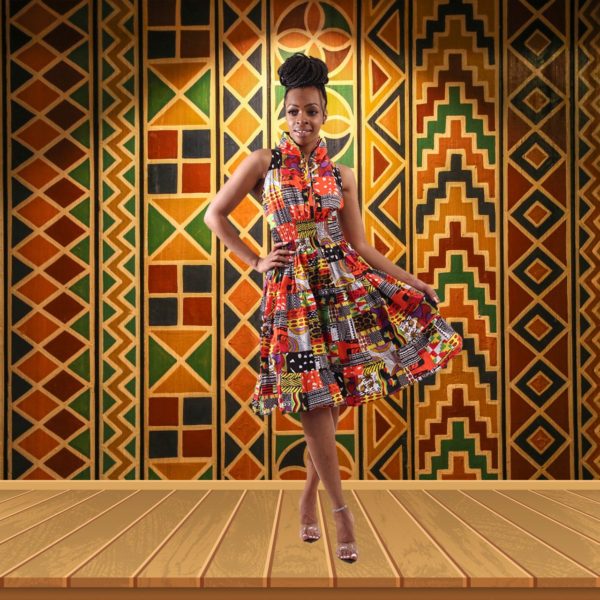 African Print Summer Dress