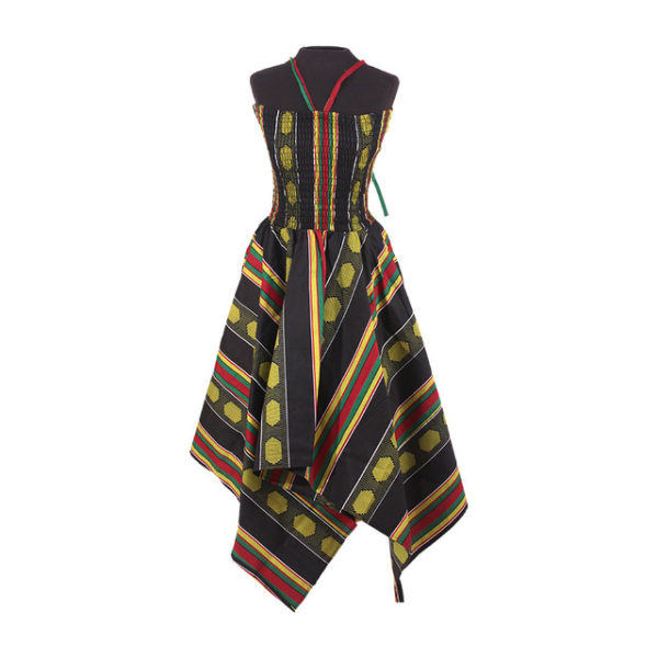 Kente Stretch-top Flare Dress