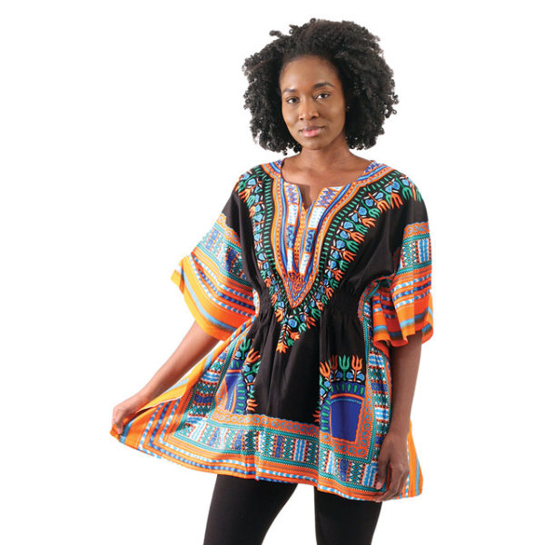 Traditional Elastic Dashiki Blk/Org