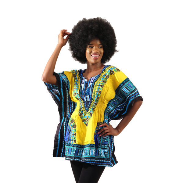 Traditional Elastic Dashiki Yellow