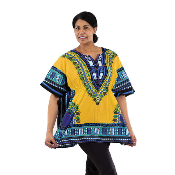 Traditional Elastic Dashiki Gold