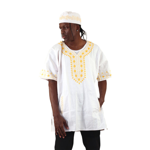 Amare Gold Embroidered Dashiki