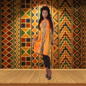 Dashiki Print Summer Midi Dress