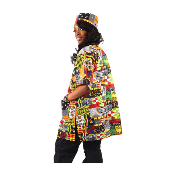 Afrocentric Patchwork Dashiki & Cap