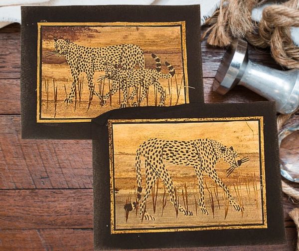 Banana Leaf Painting Cheetah