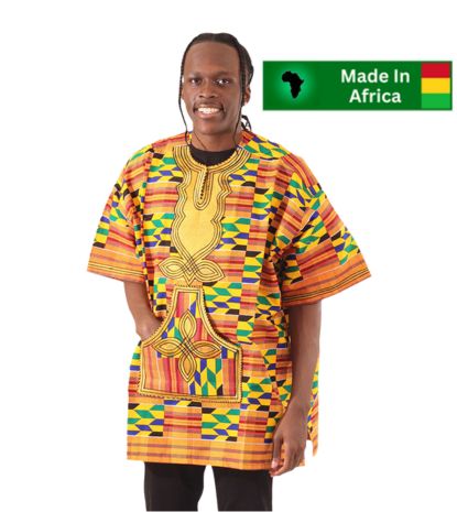 Embroidered Kente Dashiki - Image 2